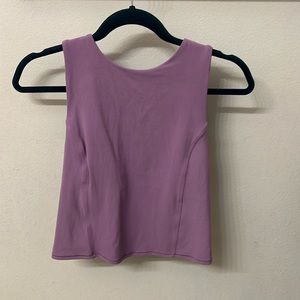 Lululemon purple low-cut cross-back tank